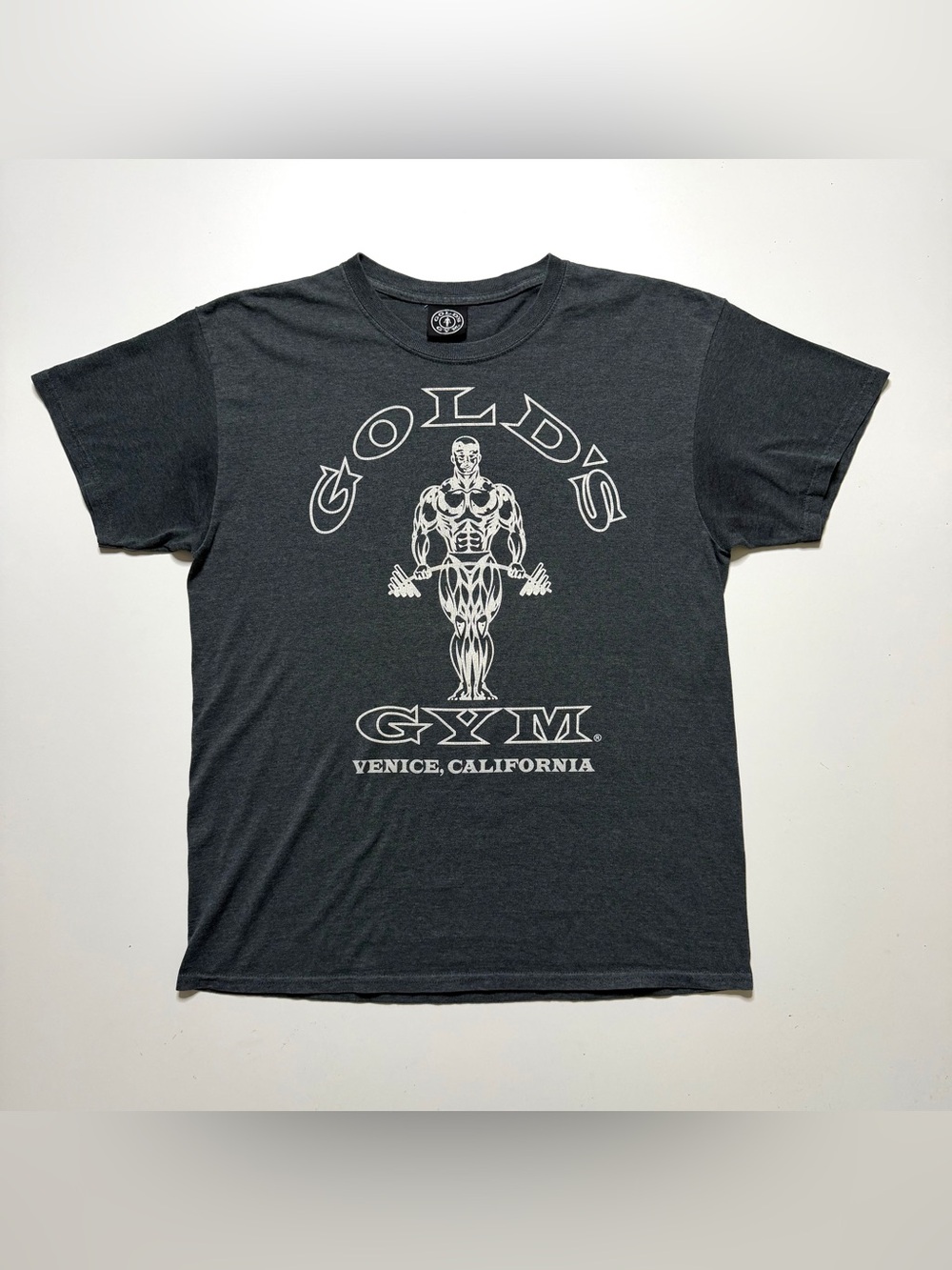 Vintage Gold’s Gym Venice Beach Short Sleeve T-Shirt Mens Large Gray USA